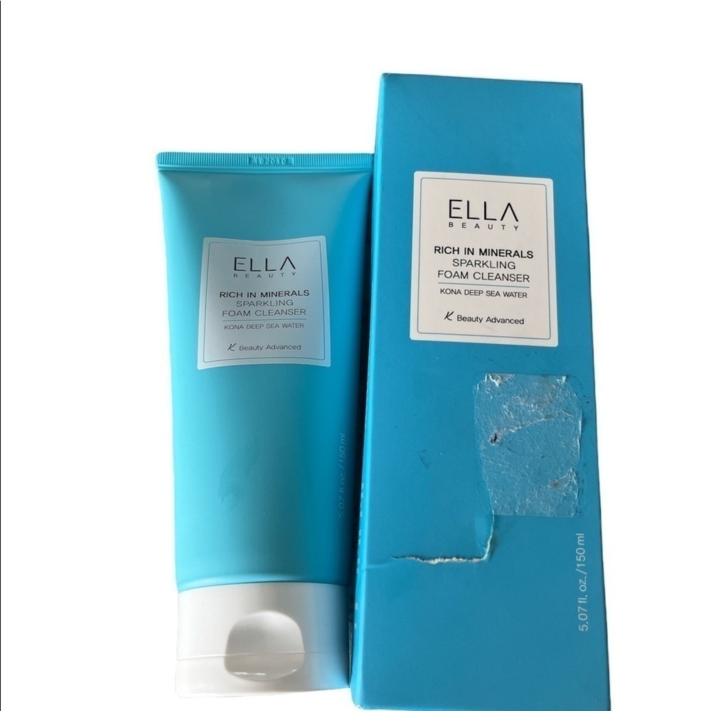 New Ella Beauty Sparkling Foam Cleanser Kona Deep Sea Water 5.07 fl oz